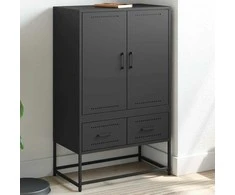 Komoda, juodos, 68x39x111,5 cm, plienas