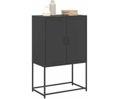 Komoda, juodos spalvos, 68,5x38,5x107cm, plienas