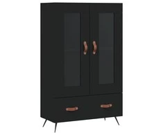 Komoda, juodos spalvos, 69,5x31x115cm, apdirbta mediena