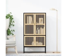Komoda, juodos spalvos, 70x35x125cm, apdirbta mediena