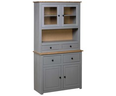 Komoda Panama, pilkos sp., 93x40.5x180 cm, pušies med. masyvas