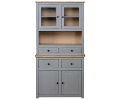 Komoda Panama, pilkos sp., 93x40.5x180 cm, pušies med. masyvas