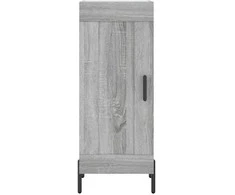 Komoda, pilkos ąžuolo spalvos, 34,5x34x180cm, apdirbta mediena