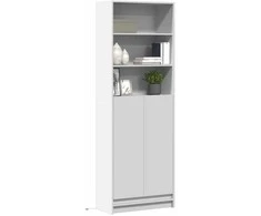 Komoda su LED, baltos, 69x32,5x200cm, apdirbta mediena