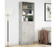 Komoda su LED, betono pilkos, 69x32,5x200cm, apdirbta mediena