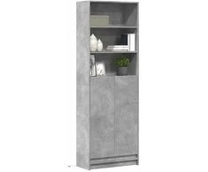 Komoda su LED, betono pilkos, 69x32,5x200cm, apdirbta mediena