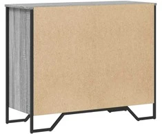 Komoda su stalčiais, pilka ąžuolo, 91x35,5x74,5cm, mediena