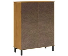 Komoda su stiklinėmis durelėmis FLAM, 92x40x122,5cm, pušis