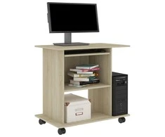 Kompiuterio stalas, ąžuolo, 80x50x75cm, apdirbta mediena