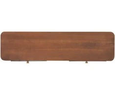 Konsol. staliukas su 2 stalčiais, 120x30x76cm, eglės med. mas.