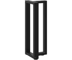 konsolės stalo kojos, T formos, 2 vnt., juoda, 20x28x(72-73)cm