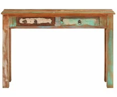 Konsolinis staliukas, 110x30x75cm, perdirbtos medienos masyvas
