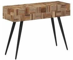 Konsolinis staliukas, 110x34x80cm, perdirbta tikmedžio mediena