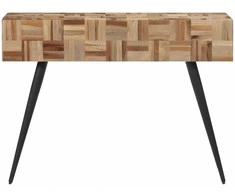 Konsolinis staliukas, 110x34x80cm, perdirbta tikmedžio mediena