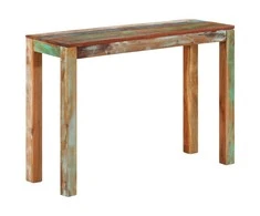 Konsolinis staliukas, 110x35x76cm, perdirbtos medienos masyvas