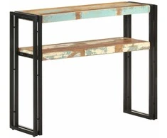 Konsolinis staliukas, 90x30x75cm, perdirbtos medienos masyvas