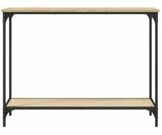 Konsolinis staliukas, ąžuolo, 101x30,5x75cm, apdirbta mediena