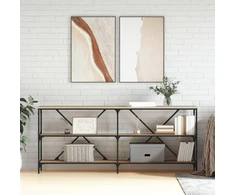 Konsolinis staliukas, ąžuolo, 180x30x75cm, mediena/geležis