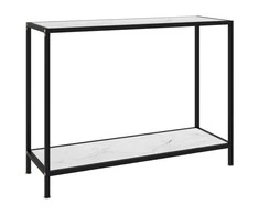 Konsolinis staliukas, baltas, 100x35x75cm, grūdintas stiklas