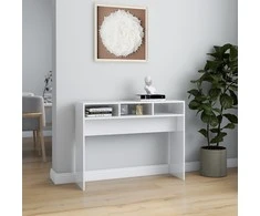Konsolinis staliukas, baltas, 105x30x80cm, apdirbta mediena