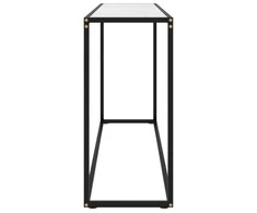 Konsolinis staliukas, baltas, 120x35x75cm, grūdintas stiklas