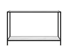Konsolinis staliukas, baltas, 120x35x75cm, grūdintas stiklas