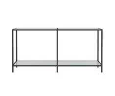 Konsolinis staliukas, baltas, 160x35x75,5cm, grūdintas stiklas