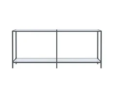 Konsolinis staliukas, baltas, 180x35x75,5cm, grūdintas stiklas