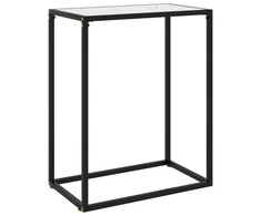 Konsolinis staliukas, baltas, 60x35x75cm, grūdintas stiklas