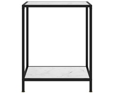 Konsolinis staliukas, baltas, 60x35x75cm, grūdintas stiklas