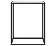 Konsolinis staliukas, baltas, 60x35x75cm, grūdintas stiklas