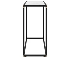 Konsolinis staliukas, baltas, 80x35x75cm, grūdintas stiklas