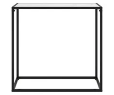 Konsolinis staliukas, baltas, 80x35x75cm, grūdintas stiklas