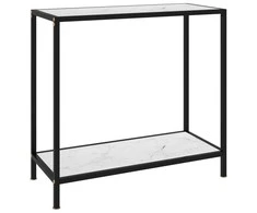 Konsolinis staliukas, baltas, 80x35x75cm, grūdintas stiklas