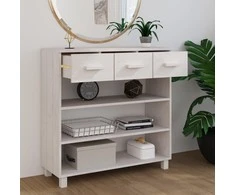 Konsolinis staliukas HAMAR, baltas, 90x35x90cm, pušies masyvas