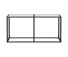 Konsolinis staliukas, balto marmuro, 160x35x75,5cm, stiklas