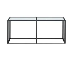 Konsolinis staliukas, balto marmuro, 180x35x75,5cm, stiklas
