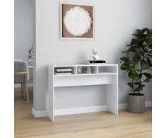 Konsolinis staliukas, baltas, 105x30x80cm, apdirbta mediena