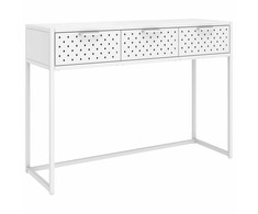 Konsolinis staliukas, baltos spalvos, 106x35x75cm, plienas