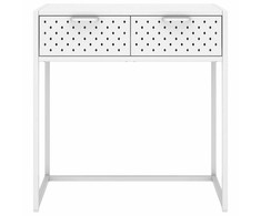 Konsolinis staliukas, baltos spalvos, 72x35x75cm, plienas