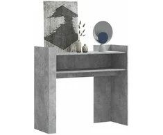 Konsolinis staliukas, betono, 100x35x90cm, apdirbta mediena