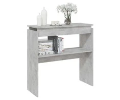 Konsolinis staliukas, betono, 80x30x80cm, apdirbta mediena