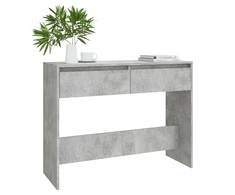 Konsolinis staliukas, betono, 100x35x76,5cm, apdirbta mediena