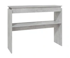 Konsolinis staliukas, betono, 102x30x80cm, apdirbta mediena