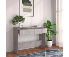 Konsolinis staliukas, betono, 100x35x76,5cm, apdirbta mediena