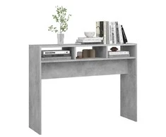 Konsolinis staliukas, betono, 105x30x80cm, apdirbta mediena