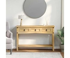 Konsolinis staliukas „Corona“, 114x34,5x73 cm, pušies masyvas
