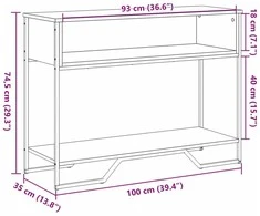 Konsolinis staliukas, dūminio ąžuolo, 100x35x74,5cm, mediena