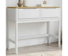 Konsolinis staliukas FLORO, baltas, 89,5x36,5x73cm, pušis