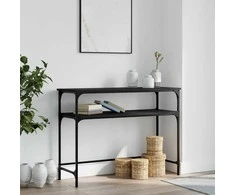Konsolinis staliukas, juodas, 100x35,5x75cm, apdirbta mediena